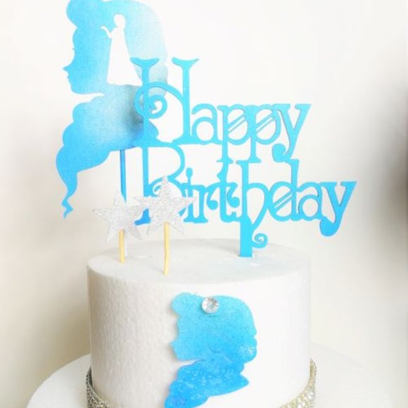Set of 5 Hand Painted Happy Birthday Frozen - Picture 3 of 3